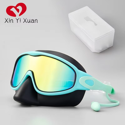 Adult Swimming Goggles with Anti-Fog Technology and Adjustable Silicone Strap in Electroplating Finish