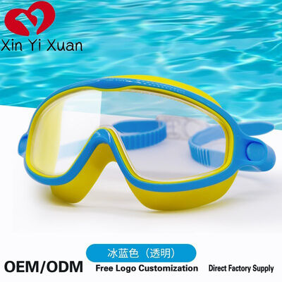 Children's PVC Swimming Goggles Waterproof PC Lens Anti-Fog Adjustable Strap for Kids Swim Diving Gear OEM Available