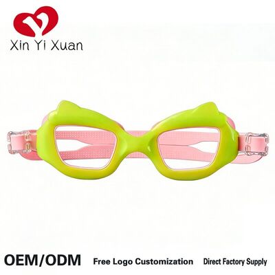 Children's Cartoon Cat-Ear Swimming Goggles with Anti-Fog Technology and High-Definition Lens for Clear Vision