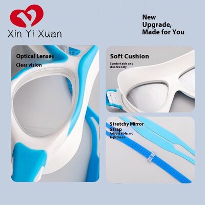 Children's swimming goggles - detachable rubber frame, waterproof and anti-fog swimming glasses, silicone swimming cap, nose clip, ear plug, manufacturer, swimming goggles