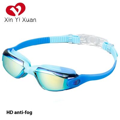 Adult swimming goggles - Silicone waterproof and anti-fog swimming glasses - Suitable for both men and women across borders - Electroplated custom-made swimming goggles
