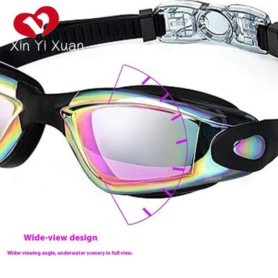 Adult swimming goggles - Silicone waterproof and anti-fog swimming glasses - Suitable for both men and women across borders - Electroplated custom-made swimming goggles