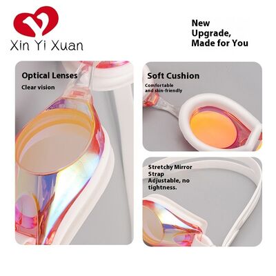 Adult swimming goggles across borders - Silicone integrated bridge swimming goggles - Anti-fog, waterproof, color-changing - Factory customized for both men and women