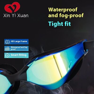 Factory direct sales of swimming goggles for adults, silicone anti-fog swimming glasses, OEM/ODM customization, electroplated cross-border professional competition goggles, racing swimming goggles