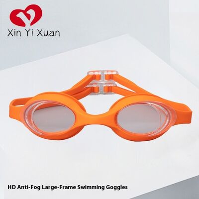 Children's swimming goggles with silicone integrated waterproof and anti-fog design. OEM processing and customization available.