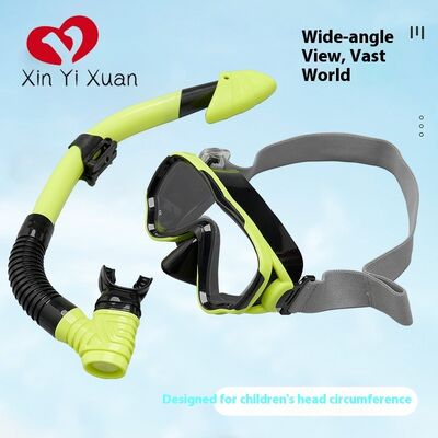 Children's diving mask breathing tube set. Floatation mask with silicone full-dry type diving glasses. Supports OEM processing and customization.