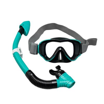 Children's diving mask breathing tube set. Floatation mask with silicone full-dry type diving glasses. Supports OEM processing and customization.