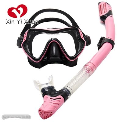 Cross-border submersible mask breathing tube set. Cross-border snorkeling equipment silicone bite mouth. Best-selling custom adult diving goggles.