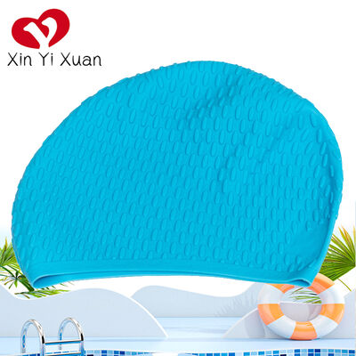 Water droplet cap - Adult outdoor water sports equipment - Men's and women's waterproof swimming pool training - Custom logo - Elastic silicone swimming cap