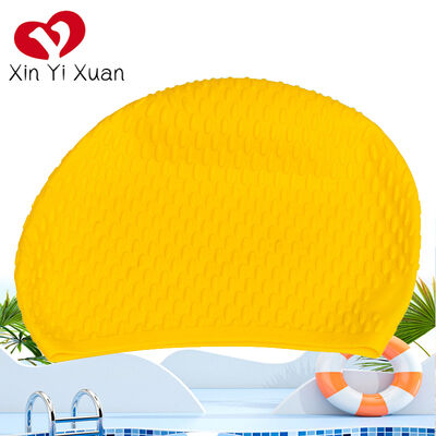Water droplet cap - Adult outdoor water sports equipment - Men's and women's waterproof swimming pool training - Custom logo - Elastic silicone swimming cap