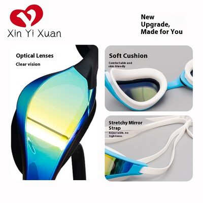 New model adult silicone swimming glasses - E-commerce men's and women's high-definition waterproof and anti-fog glasses - Factory customized OEM/ODM swimming glasses