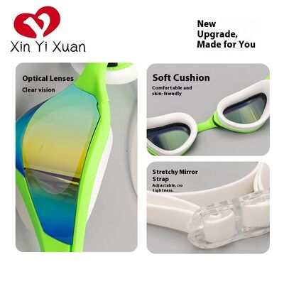 2025 New Model High-Definition Waterproof Anti-Fog Large Frame Silicone Outdoor Glasses for Both Men and Women, Cross-border for International Travel, Factory Customized Swimming Glasses