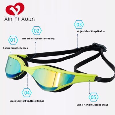 2025 New Electroplated Waterproof Anti-fog Swimming Goggles - Cross-border Sales - Best-selling High-Definition Swimming Goggles - Customized Logo for Adults