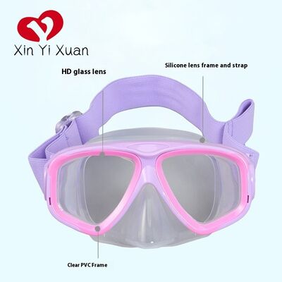 2025 New Model Dive Mask - Silicone Anti-Fog Wading Mask - Dry-Operation Respiratory Tube Face Mask - Headband with Lens for Diving