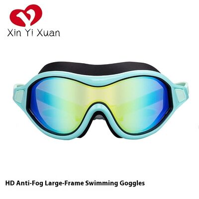 2025 Custom Large Frame Swimming Goggles - Glittering Electroplated - Adult Swimming Goggles - Anti-fog Silicone Swimming Goggles