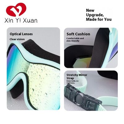 2025 Custom Large Frame Swimming Goggles - Glittering Electroplated - Adult Swimming Goggles - Anti-fog Silicone Swimming Goggles