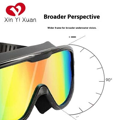 Adult swimming goggles, silicone integrated earplugs, waterproof fog-proof swimming glasses, cross-border European and American nearsightedness, customized OEM/ODM large-frame swimming goggles
