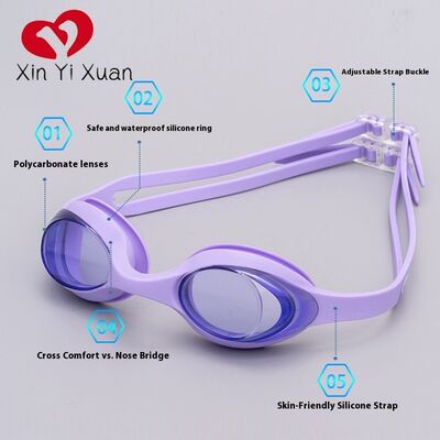 Children's swimming goggles - Silicone anti-fog swimming glasses - Customized OEM/ODM by the manufacturer - Cross-border new style swimming glasses for both men and women