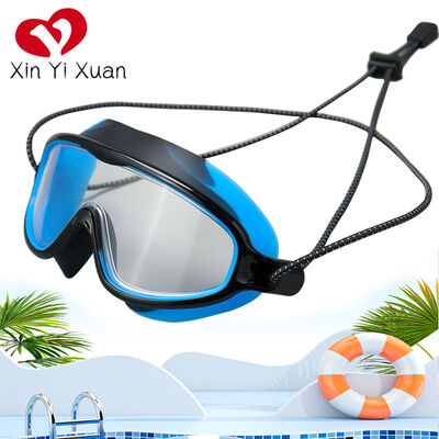 New model children's swimming goggles - High-definition waterproof and anti-fog large-frame silicone integrated earplugs - Cross-gender compatible - Factory customized outdoor swimming goggles