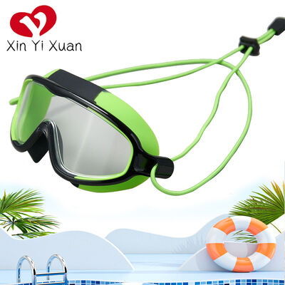 New model children's swimming goggles - High-definition waterproof and anti-fog large-frame silicone integrated earplugs - Cross-gender compatible - Factory customized outdoor swimming goggles