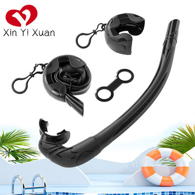 Portable breathing tube diving air exchange free swimming respirator, foldable full silicone hose, scuba diving equipment