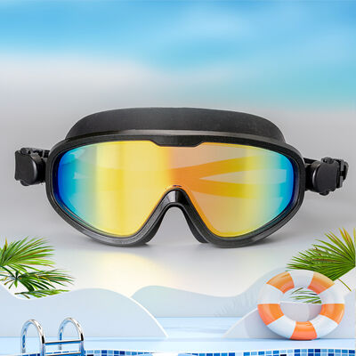 High Quality Wholesale Ultraviolet Skin-friendly Silicone Large Frame Multi-color Swimming Goggles