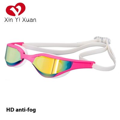 Eco-friendly Materials Soft Silicone UV Protection PC Colorful Lens Swimming Goggles for Swimming Poo;