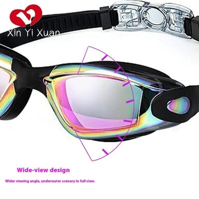 Underwater Sport Adult Swimming Goggles with Customized Logo Silicone swimming goggles with integrated nose clip and earplugs