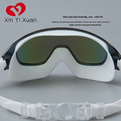 High-Definition Anti-Fog Waterproof Swimming Goggles for Adults with Silicone Straps and PC Lenses