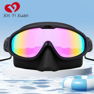 Adult Swimming Goggles with Anti-Fog Technology and Adjustable Silicone Strap in Electroplating Finish