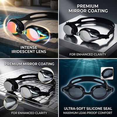 New style swimming goggles - Adult cross-border silicone anti-fog, electroplated waterproof for outdoor use - swimming goggles