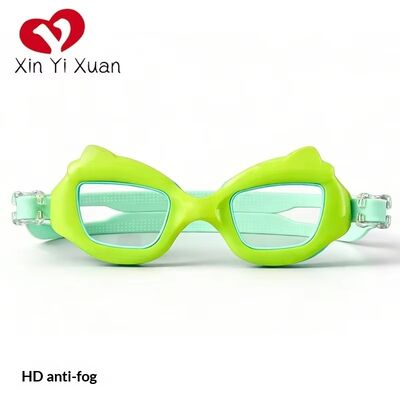 Anti-Fog HD Lens Kids Swimming Goggles, Cartoon Cat-Ear Small Frame Swim Goggles Wholesale Custom
