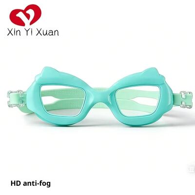 Wholesale Factory Customization Children's Cartoon Cat-Ear Swimming Goggles with Anti-Fog Technology and High-Definition Lens for Clear Vision