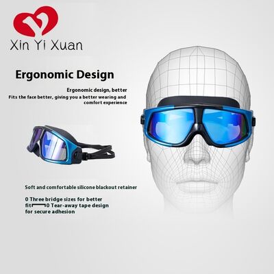 Factory Direct Delivery of Customizable Waterproof and Anti-fog Silicone PC Adult Swimming Goggles