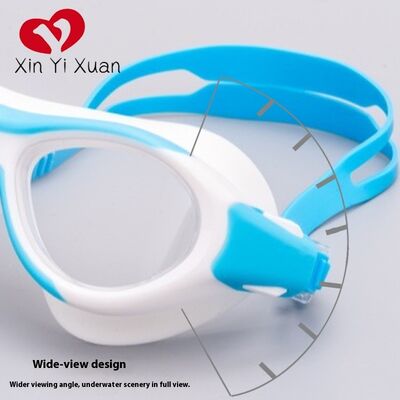 Kids Anti Fog Swimming Goggles, PC Lens and Soft Silicone Seal Adjustable Headband Waterproof Children Swim Glasses