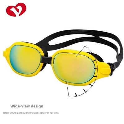 Adult Swimming Goggles All PC Frame & PC Lens Soft Silicone Face Seal Adjustable Silicone Head Strap Anti Fog Waterproof Swim Glasses