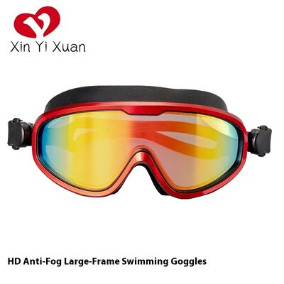 Adult Swimming Goggles PP Frame PC Lens Soft Silicone Face Seal Adjustable Head Strap Anti Fog Waterproof Swim Glasses