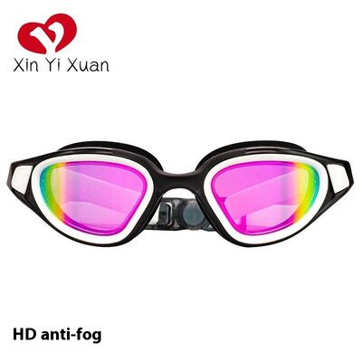 Outdoor Open Water Adult Swimming Goggles Clear PC Lens Comfort Silicone Eye Seal & Elastic Silicone Headband Leakproof Swim Eyewear