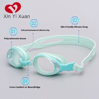 Adult Swim Goggles PC Frame PC Lens TPU Nose Piece Silicone Gasket & Headband Anti-fog Waterproof Swimming Eyewear
