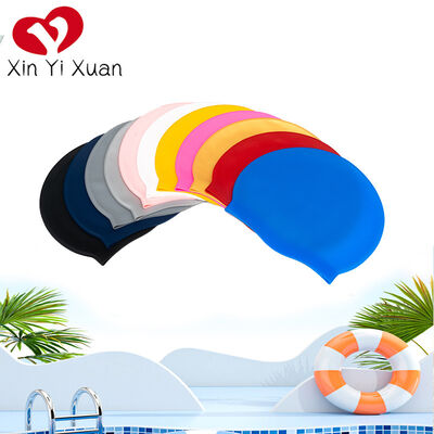 Customized swimming caps by the manufacturer. Outdoor cross-border products from Amazon for both men and women. Silicone swimming accessories for snorkeling and hair protection. 55 grams in weight.