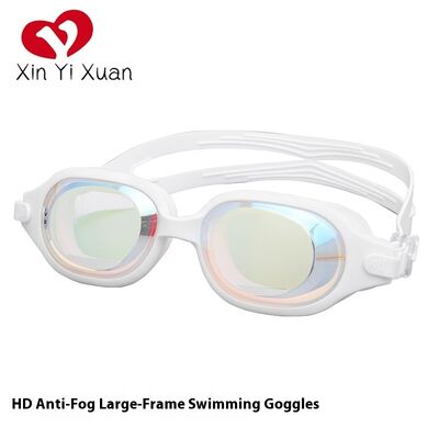 Adult Swimming Goggles All PC Frame & PC Lens Soft Silicone Face Seal Adjustable Silicone Head Strap Anti Fog Waterproof Swim Glasses